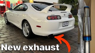 Stock Supra Gets it's first Upgrade (Titanium exhaust)