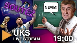 Babiš ve škole, soutěž o MacBook, ochrnutá tvář, MS ve fotbale a další | UKS Live