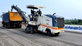 HIGHWAY ROAD CONSTRUCTION PROCESS WIRTGEN W130H || VOGELE SUPER 1800-3 || working in field