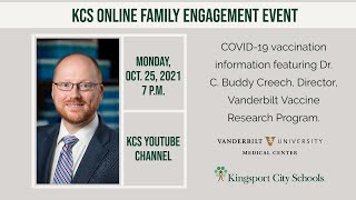 KCS Online Family Engagement Event: COVID-19 Vaccination Information - 10.25.21