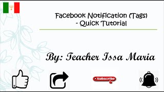 Quick Tutorial about Facebook Notification (Tags) - Stop getting tag notifications on Facebook