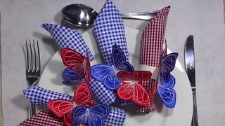 BUTTERFLY NAPKIN RINGS FOR 4TH JULY