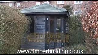 2 4m x 2 4m Lugarde corner summerhouse video