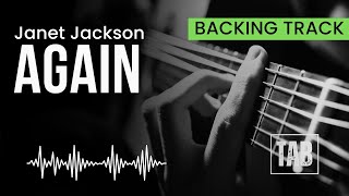 (Backing track) Again - Janet Jackson - Super Easy Fingerstyle Guitar Tutorial TAB