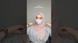 Tutorial Hijab segiempat edisi warna yg bikin wajah cerah! #racunshopee #shopeehaul #shorts