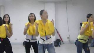 Cebu Pacific Flight Attendants / Stewardess / Cabin Crew dance practice / rehearsals - safety