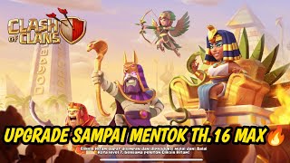 Upgrade base clash of clans sampai mentok TH 16 max😁 #coc