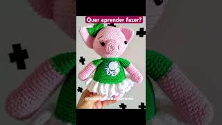 Porco do palmeiras em amigurumi #porcoamigurumi #amigurumi