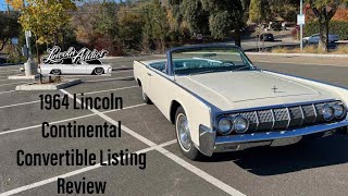 1964 Lincoln Continental Convertible - Listing Review; Jan ’23