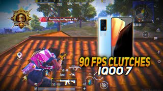 3.4 UPDATE 🦇 90 FPS CLUTCHES | IQOO 7 PUBG / BGMI TEST 2024 ⏯️