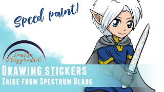 Drawing stickers for my book characters! [Art time lapse]