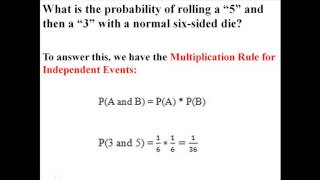 Multiplication Rule Probability 'and'