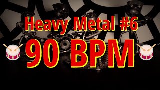 90 BPM - Heavy Rock #6 - 4/4 #DrumBeat - #DrumTrack - Heavy Drum beat 🥁🎸🎹🤘