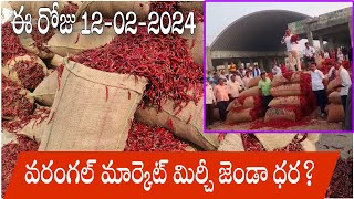 వరంగల్ మార్కెట్ మిర్చీ జెండా ధర ఎంత? (ఈ రోజు 12-02-2024)#Warangal Market mirchi jenda rate