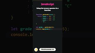 Using the ternary operator in a function #javascript #programming #coding