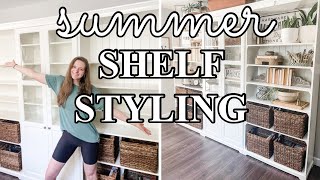 Chatty Laid Back Summer Shelf Styling | Neutral Home Decor