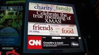 American Atheists: Celebrate the true meaning of XMAS! Times Square billboard campaign (video)