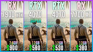 RX 7900 XTX vs RTX 4070 SUPER vs RTX 4070 vs RX 7700 XT - Test in 25 Games