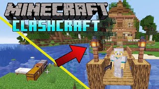 OUR NEW HOUSES!  CLASHCRAFT w/ MOLT!  Minecraft E02