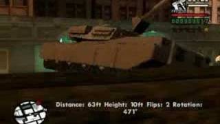 gta sa - tank(rhino) stunt