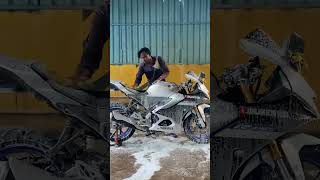 R15m foam wash . #r15m #bike #motorbike #r15v4 #automobile #newyamaha #motorcycle #yamahabikes