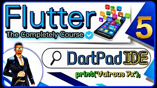 كورس فلاتر ودارت احترافي بالعربي - Flutter & Dart Course [Arabic] DartPad IDE & First Code With Dart