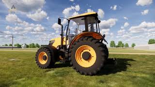 4K Cinematic Animation | 3D Model | Yellow Farm Tractor