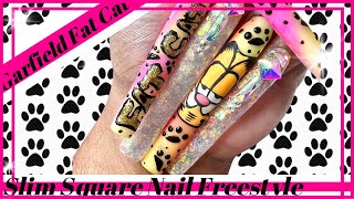 GARFIELD Slim Square 4XL Nail Freestyle - Fun and Playful Design