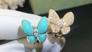 Butterfly diamond earrings