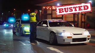 S14 Gets PULLED OVER Leaving A Car Meet! - Tuner Cars Leaving A Car Show!