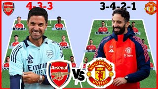 🚨 Arsenal vs Man United Head to Head Potential Starting line up🔥 || EPL 2024/2025 ROUND 14🔥