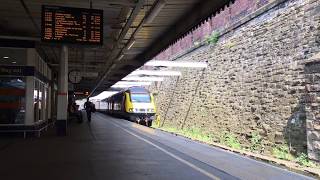 (HD) angel trains hst East Midlands trains arrives into Sheffield form derby Etches Park