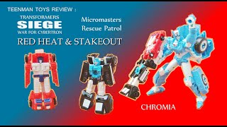 TRANSFORMERS WAR FOR CYBERTRON : SIEGE Micromasters RED HEAT & STAKEOUT