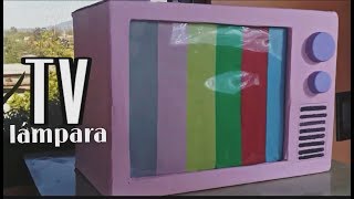 Haz una LÁMPARA SUPER FÁCIL con una CAJA DE CARTÓN -  TV VINTAGE 📺♻