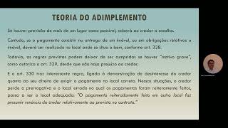 Teoria do adimplemento 4ª parte