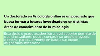 ¿Por qué estudiar un doctorado en Psicología en una universidad online? | AAU