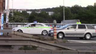 Rare - Czech military police cruiser responding // Hlídkový vůz VPČR Praha