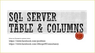 Part 6 SQL Server Table & Column
