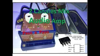 Pre Amplificador 2 canales (mixer)