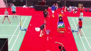 Kento Momota first practice at the Yonex Canada Open