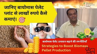 जानिए बायोमास पेलेट प्लांट से लाखों रुपये कैसे कमाएं।  Strategies to boost biomass pellet production