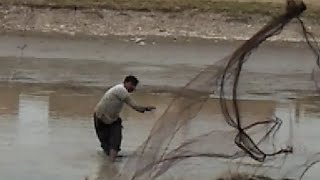 Amazing Fish Hunting //cast net fishing // sattu jal sy machli ka shikar //  net fishing