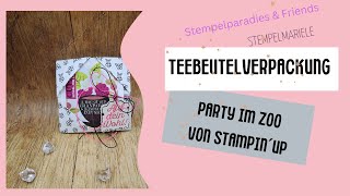 Teebeutel Verpackung mit Origami gefaltet/Videohop Stempelparadies&friends Goodies mit DSP StampinUp