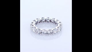 14KT WHITE GOLD 4.90CT ROUND CUT DIAMOND ETERNITY BAND (1)