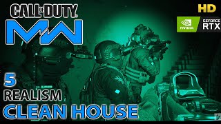 Call of Duty Modern Warfare "Clean House" Gameplay Walkthrough on REALISM | Mission 5