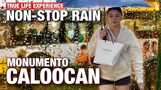 NON-STOP RAIN | Walk Tour in MONUMENTO, CALOOCAN | Real Life Philippines