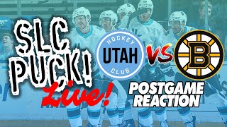 KESSELRING MY BELL! UTAH WINS IN OT OVER BRUINS | SLC PUCK! Live!