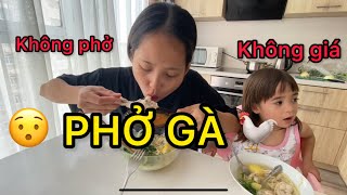 Phở gà-tự nấu- không giá không phở nha chủ quán 😂-mukbang