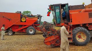 How to A Bigest Duble Harvester Best Wheat Crop Cutting Season 2023//Hakeem Punjab Tractor