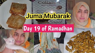 Day 19 of Ramdhan // Masalah Chips // Collagen Snail masks // Juma outfit and Sehri to Aftar routine